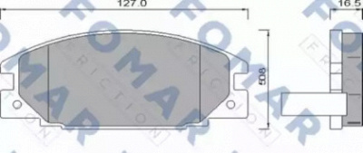 FOMAR FRICTION fo486681 -  Комплект тормозных колодок, дисковый тормоз